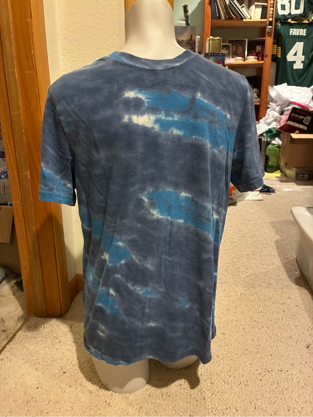 urban pipeline Blue and White Tie-Dye Short Sleeve Crewneck Tee
